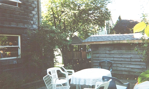 Back door and patio of 607  (July, 2004)