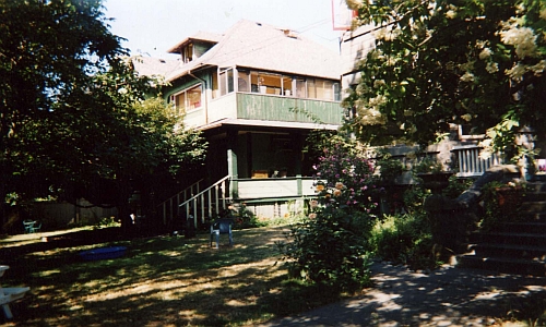 >Front porch of 609 from the front of 607 (July, 2004)