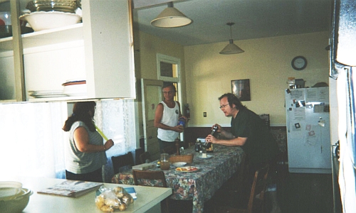 Stand-off at the 607 Kitchen table  (July, 2004)